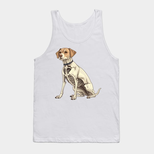 Skeleton Labrador Retriever Dog Tank Top by Chromatic Fusion Studio